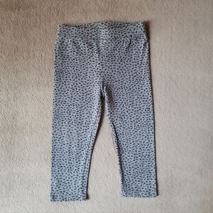 Gap Girl Play Time Favorites Grey/Black Numbers Leggings Size 2 Years